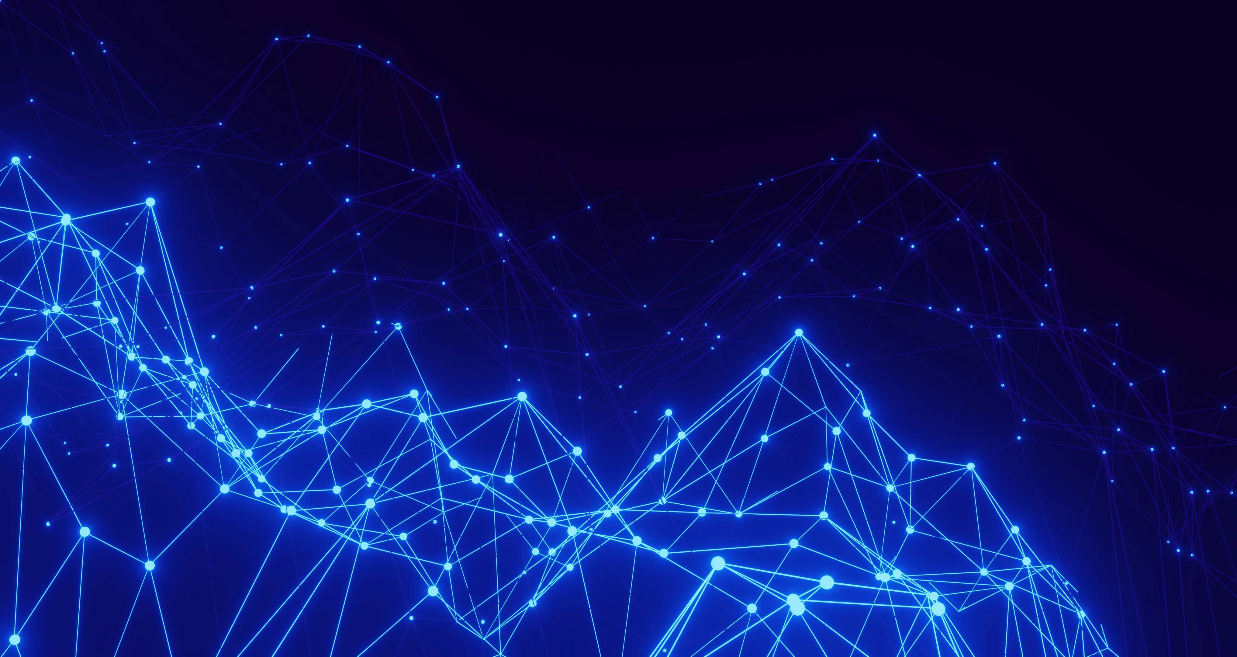 Neural network of connected data points — AI integration services in Dallas, Texas by KMCS IT LLC